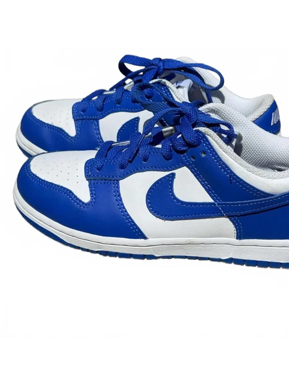 Nike Dunk Low Blue White Sneakers Size 3Y Youth